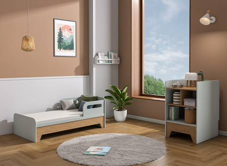 Lit bébé évolutif combiné calisson Vert sauge 4 - vertbaudet enfant 