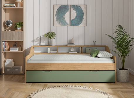Lit gigogne avec rangement achille Vert 3 - vertbaudet enfant 