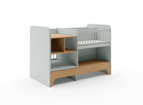 Lit bébé évolutif combiné calisson Vert sauge 5 - vertbaudet enfant 