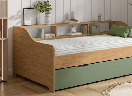 Lit gigogne avec rangement achille Vert 5 - vertbaudet enfant 
