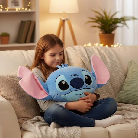 Coussin 3d disney stitch joyeux polyester Bleu 2 - vertbaudet enfant 