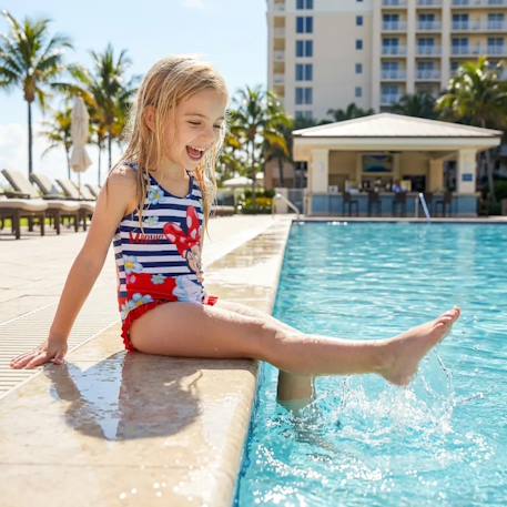 Maillot de bain 1 pièce avec jupe et imprimé minnie Marine 2 - vertbaudet enfant 