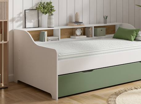 Lit gigogne avec rangement achille Vert 5 - vertbaudet enfant 
