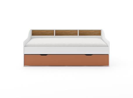 Lit gigogne avec rangement  achille Terracotta 6 - vertbaudet enfant 