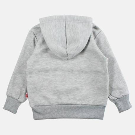 Sweat à capuche garçon imprimé Gris anthracite+Gris clair+Kaki+Marine 8 - vertbaudet enfant 