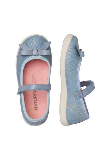 Ballerines en tissu claries 2 Bleu- 4 - vertbaudet enfant 