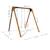 Portique en bois carré 2 agrès avec balançoire bébé ambre Marron 5 - vertbaudet enfant 