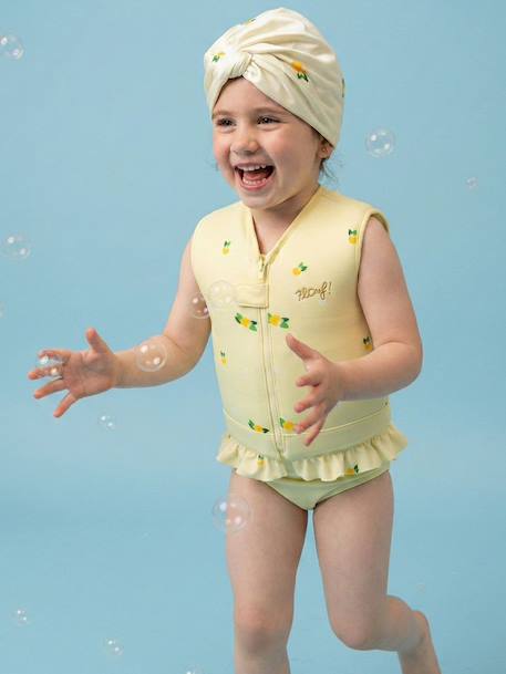 Turban de bain réversible anti-uv fille Blanc+Bleu / rose / bleu+Jaune citron+Rose+Rose bonbon+Violet 9 - vertbaudet enfant 