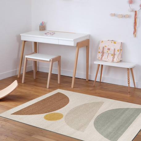 Tapis super doux très graphique sonia Beige sable 2 - vertbaudet enfant 