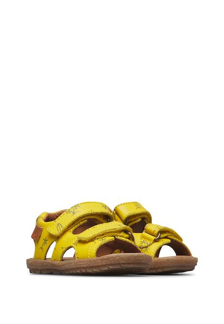 Sandales en cuir sky Jaune- 2 - vertbaudet enfant 