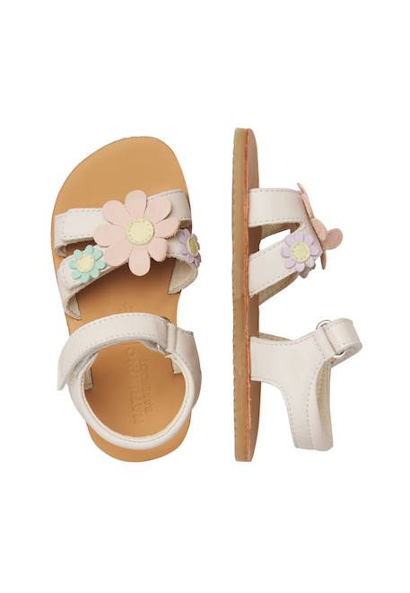 Sandales en cuir Footi Blanc- 4 - vertbaudet enfant 