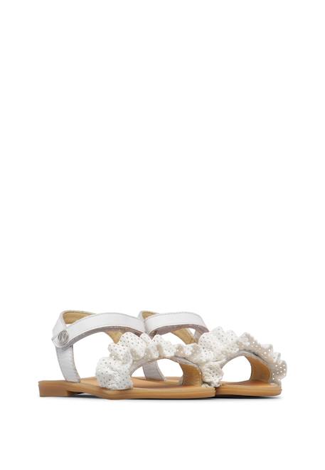 Sandales en cuir asiele Blanc- 2 - vertbaudet enfant 