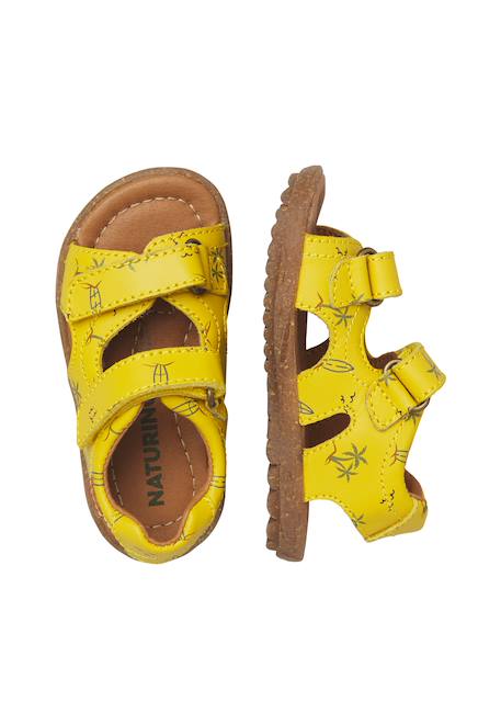 Sandales en cuir sky Jaune- 4 - vertbaudet enfant 