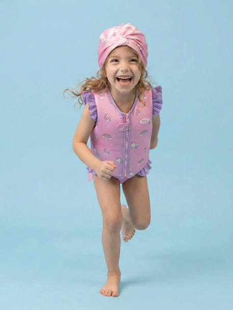 Turban de bain réversible anti-uv fille Blanc+Bleu / rose / bleu+Jaune citron+Rose+Rose bonbon+Violet 18 - vertbaudet enfant 