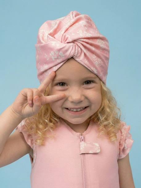 Turban de bain réversible anti-uv fille Blanc+Bleu / rose / bleu+Jaune citron+Rose+Rose bonbon+Violet 13 - vertbaudet enfant 