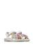 Sandales en cuir avec fleurs appliquées brahma Blanc-rose 2 - vertbaudet enfant 