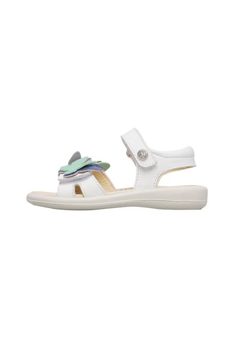 Sandales en cuir avec des papillons maudi Blanc- 3 - vertbaudet enfant 