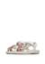 Sandales en cuir avec fleurs appliquées brahma Blanc-rose 5 - vertbaudet enfant 