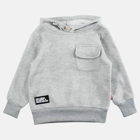 Sweat à capuche garçon imprimé Gris anthracite+Gris clair+Kaki+Marine 6 - vertbaudet enfant 