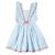Robe de cérémonie  rayures   à volants  lili Bleu ciel 4 - vertbaudet enfant 