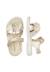 Sandales en cuir avec des fleurs salya Platine- 4 - vertbaudet enfant 