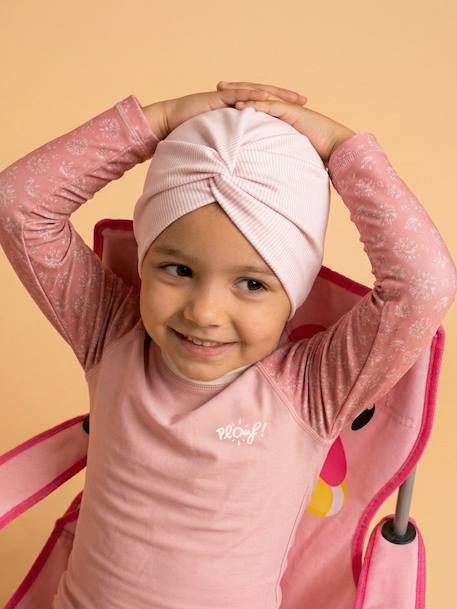Turban de bain réversible anti-uv fille Blanc+Bleu / rose / bleu+Jaune citron+Rose+Rose bonbon+Violet 5 - vertbaudet enfant 