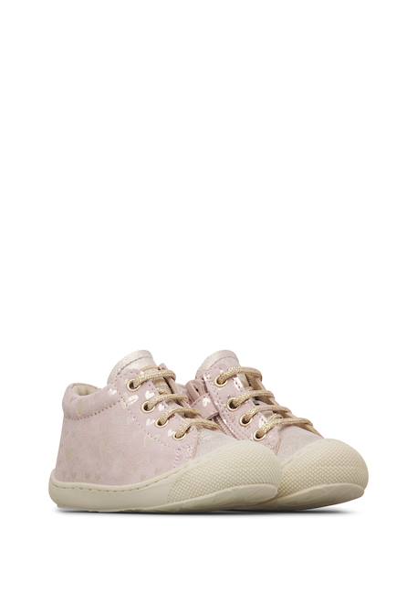 Chaussures en cuir avec fermeture éclair cocoon zip Rose poudré-platine 2 - vertbaudet enfant 
