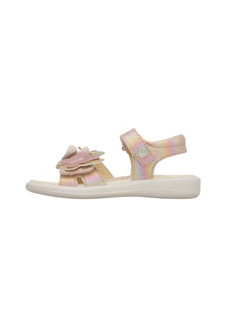 Sandales en cuir avec des papillons appliqués maudi Rose- 3 - vertbaudet enfant 