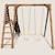 Portique en bois carré 2 agrès avec balançoire bébé et toboggan prune Marron 4 - vertbaudet enfant 