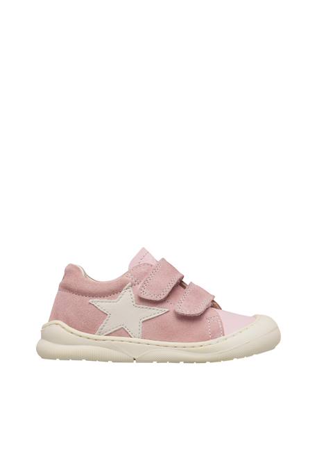 Chaussures en cuir et en daim babe 2 Céleste-blanc+Rose-blanc crème 6 - vertbaudet enfant 