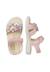 Sandales en cuir avec des fleurs brahma Rose- 4 - vertbaudet enfant 