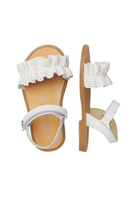 Sandales en cuir asiele Blanc- 4 - vertbaudet enfant 