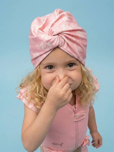 Turban de bain réversible anti-uv fille Blanc+Bleu / rose / bleu+Jaune citron+Rose+Rose bonbon+Violet 14 - vertbaudet enfant 