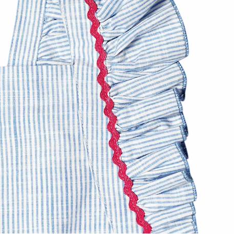Robe de cérémonie  rayures   à volants  lili Bleu ciel 5 - vertbaudet enfant 