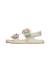 Sandales en cuir avec des fleurs numees 2. Blanc-+Rose poudré- 3 - vertbaudet enfant 