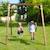 Portique en bois carré 2 agrès avec balançoire bébé ambre Marron 4 - vertbaudet enfant 