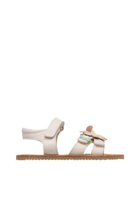 Sandales en cuir Footi Blanc- 1 - vertbaudet enfant 