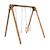 Portique en bois carré 2 agrès avec balançoire bébé ambre Marron 3 - vertbaudet enfant 