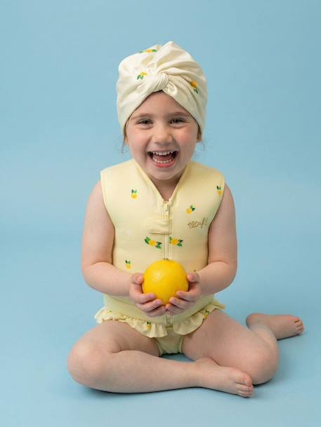 Turban de bain réversible anti-uv fille Blanc+Bleu / rose / bleu+Jaune citron+Rose+Rose bonbon+Violet 8 - vertbaudet enfant 