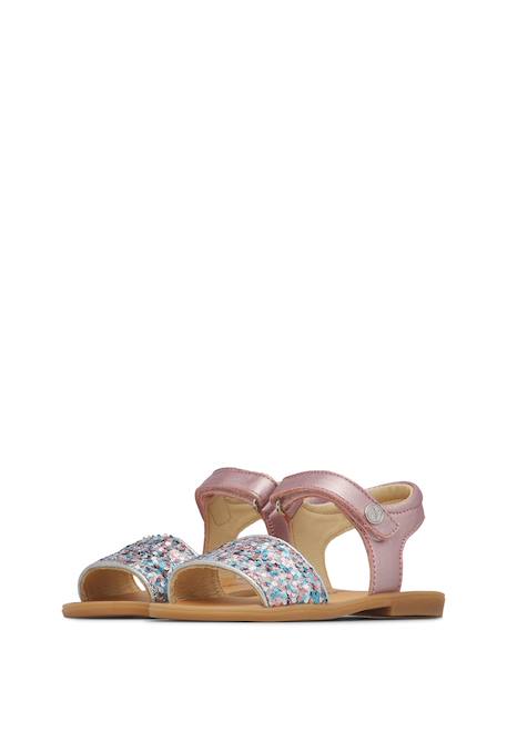 Sandales en cuir niae Rose poudré- 5 - vertbaudet enfant 