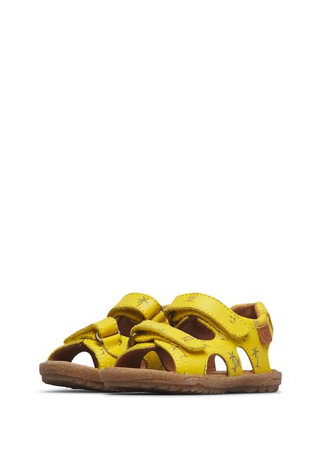 Sandales en cuir sky Jaune- 5 - vertbaudet enfant 