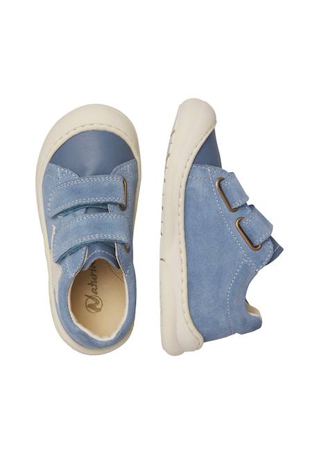 Chaussures en cuir et en daim babe 2 Céleste-blanc+Rose-blanc crème 4 - vertbaudet enfant 