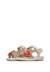 Sandales en cuir et velours avec des fleurs mieli Platine-beige 5 - vertbaudet enfant 