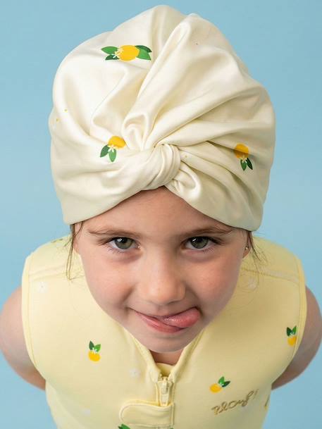 Turban de bain réversible anti-uv fille Blanc+Bleu / rose / bleu+Jaune citron+Rose+Rose bonbon+Violet 7 - vertbaudet enfant 