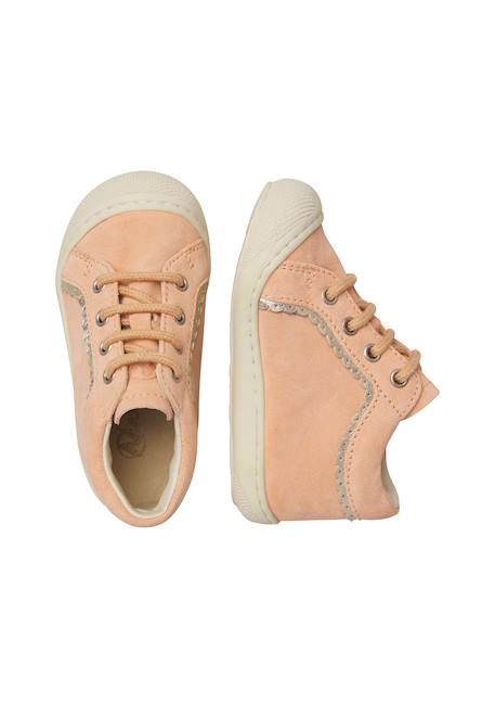 Chaussures premiers pas en suède nyvola Pêche- 4 - vertbaudet enfant 