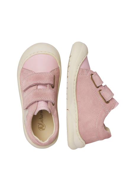 Chaussures en cuir et en daim babe 2 Céleste-blanc+Rose-blanc crème 9 - vertbaudet enfant 