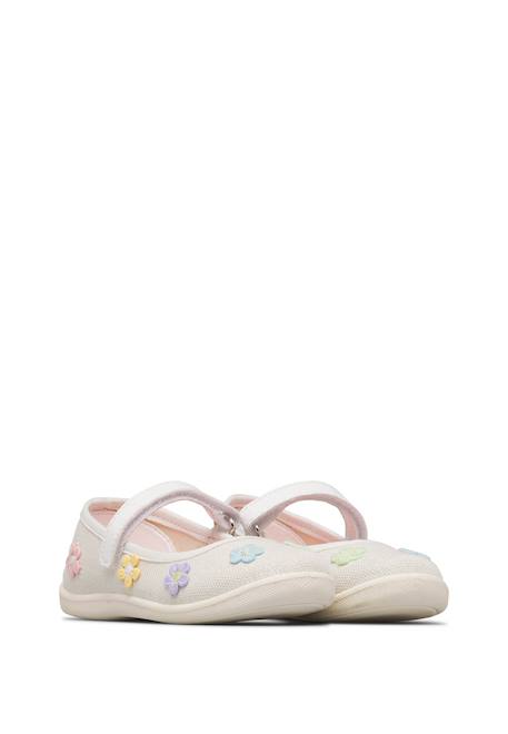 Ballerines en tissu malilia Blanc- 2 - vertbaudet enfant 