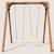 Portique en bois carré 2 agrès avec balançoire bébé ambre Marron 2 - vertbaudet enfant 