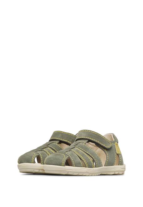 Sandales semi see Marron-sage+Vert-jaune 10 - vertbaudet enfant 