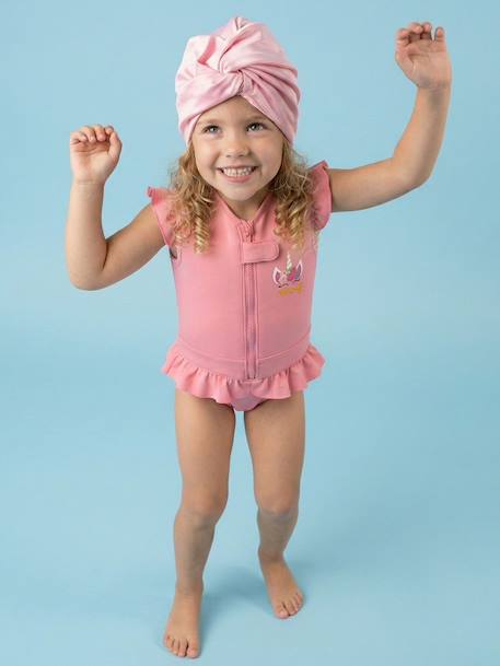 Turban de bain réversible anti-uv fille Blanc+Bleu / rose / bleu+Jaune citron+Rose+Rose bonbon+Violet 12 - vertbaudet enfant 